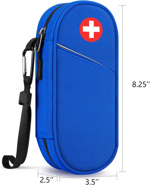 SITHON EpiPen Medical Carrying Case - Insulated Travel Medication Organizer Bag for 2 EpiPens, Asthma Inhaler, Allergy