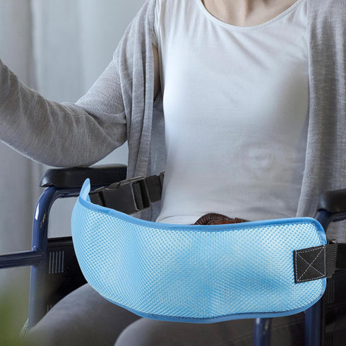 TEHAUX Adjustable Breathable Wheelchair Strap with Double Buckle Belt Elderly Bed Rail Safety Band for Patient Transfer