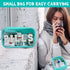 Hillban 2 Pcs Clear Makeup Bag Set, Preppy Chenille Letter Nylon Pouch for Travel Meds and Cosmetic Supplies