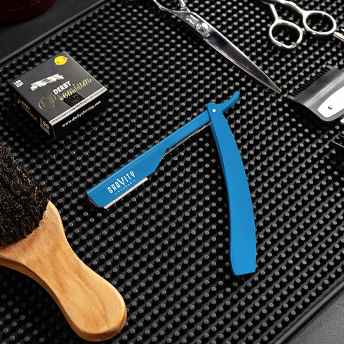 Professional Straight Razor Kit - Ultra Exposed Straight Razor with 10 Premium Blades (Mystique)