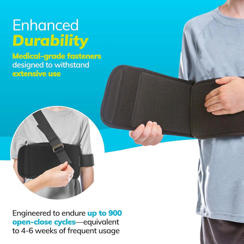 Immobilizer (20" 30" BraceAbility Pediatric Shoulder | Child Size Arm Sling Stabilizer for Broken Collarbone & Shoulder