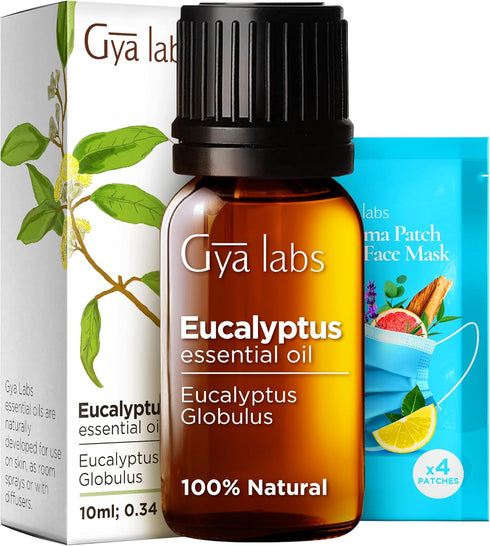 Gya Labs Eucalyptus Essential Oil for Diffuser, 0.34 Fl Oz, 100% Pure Natural Oil for Aromatherapy