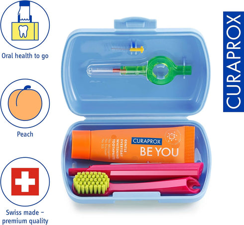 Curaprox Travel Set - Blue for On-the-Go Oral Care