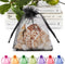 ANZNKU 50 Pack Premium Sheer Organza Bags, 3x4 Inch Small Gift Bags with Drawstring for Jewelry, Party Favors