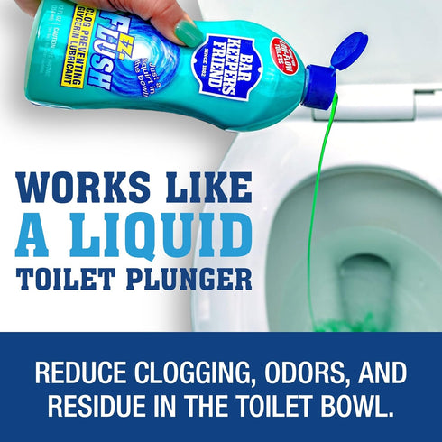 Bar Keepers Friend EZ-Flush Toilet Flushing Aid, 2 x 12 oz - Reduces Clogging, Odor & Residue, Citrus Fragrance