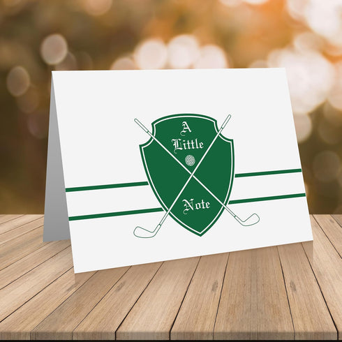Quni Set. (24 Brand Golf Note Card Golf Thank You Cards. cards with blank matching envelopes)