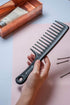 HYOUJIN Black Large Wide Tooth Detangler Paddle Brush, Best Styling Comb for Curly, Wet, Long Hair