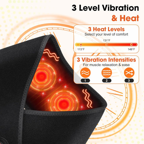 Wrap,3000mAh Cordless Neck Heating Pad for Pain Relief,Electric Heated Neck Battery Heated Neck Brace,Rechargeable Neck