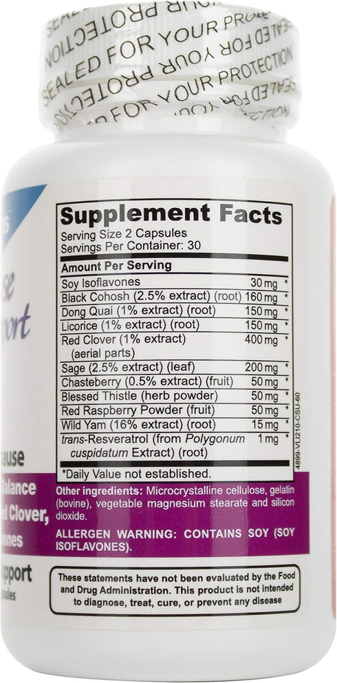DrFormulas Menopause Supplement for Hot Flashes, Night Sweats, Mood Swings Relief, 60 Count