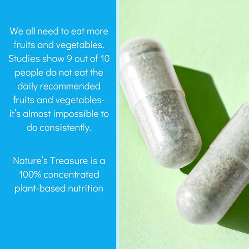 Consult Health Nature's Treasure - 60 Mega Fruit and 60 Veggie Capsules, 100% Whole Natural Superfood Nutrition