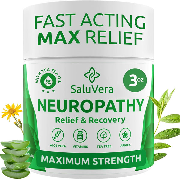 Neuropathy Pain Relief Cream - Maximum Strength Nerve Pain Reliever for Foot, Toes, Hands, Legs, 3oz
