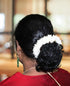 Shilppam White Gajra Hair Band for Women & Girls (Pack of 2), Traditional Floral Hair Jewelry for Weddings and Festivals