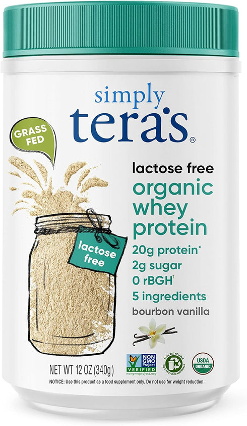 tera's Simply Organic Lactose Free Whey Protein Powder, Bourbon Vanilla Flavor