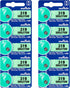 Murata 319 Battery SR527SW, 1.55V Silver Oxide Watch Button Cell (10 Batteries)