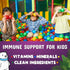 Immune Support Gummies for Kids & Toddlers, 120 Gummies, with Vitamin C, Zinc & Echinacea, Natural Berry Flavor