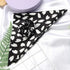 SUSULU Hair Scrunchies for Women, Solid Color Fabric Bobbles, Elastic Hair Ties (Black White)