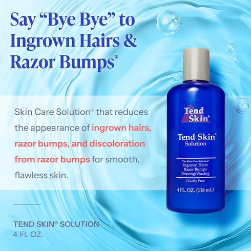 Tend Skin Razor Bump Solution for Ingrown Hair, Razor Burns, Post Shaving Toner for Men and Women, 4 Oz