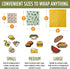 Trifecta Living Co. Set of 7 Versatile Beeswax Wraps, Durable Fresh Food Keeper, Unique Designs for Zero-Waste Kitchen