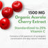 Natural Vitamin C from Organic Acerola Cherry - High Absorption with Garlic Ginger & Citrus Bioflavonoids for Immune
