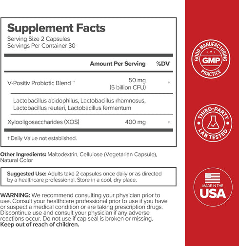 URO Vaginal Probiotics for Women - pH Balance with Prebiotics & Lactobacillus, 60 Count, Women's Health Supplement