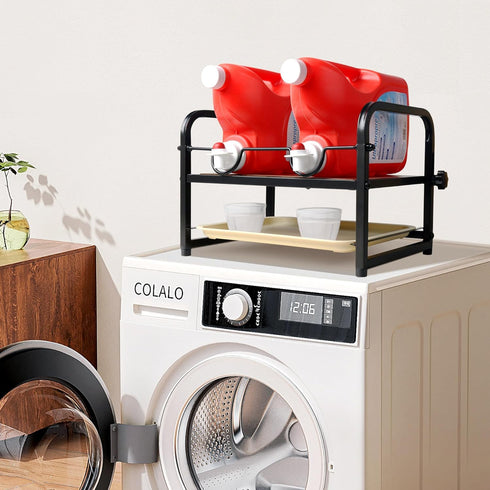 Laundry Detergent Holder & Soap Dispenser, Liquid Laundry Detergent Organizer with Drip Tray for Laundry Room Storage