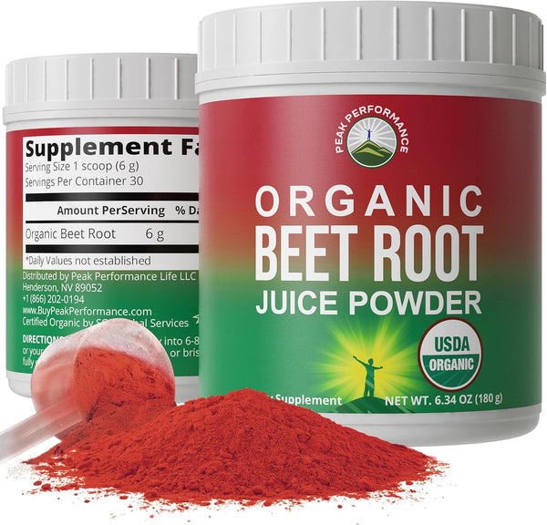 Organic Beet Root Powder - Ultra High Purity Super Food Beets Juice Powder, 100% Pure Nitric Oxide Boosting