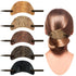 Leather Hair Clip with Stick, Faux Leather Hair Barrette, Oval Shape Hair Accessories for Women