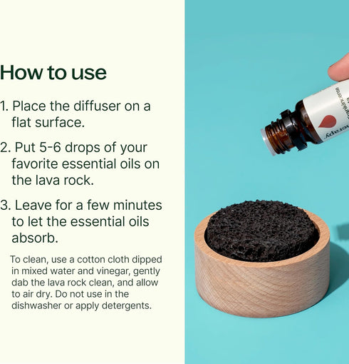 Plant Therapy Lava Rock Passive Diffuser for Essential Oils Great for Decorating at Home, Office or Car