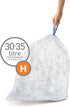simplehuman CW0286 code H Custom Fit Bin Liner Bulk Pack, Clear Plastic (3 Pack of 20, Total 60 Liners) by simplehuman