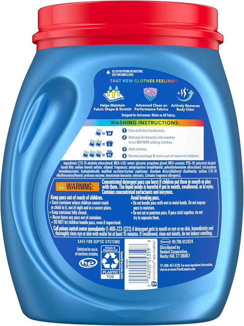 Persil Ultra Pacs Laundry Detergent, Activewear Clean, 32 Count