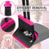 JEHONN Broom with Dustpan Combo Set, Long Handle Lightweight Indoor Broom Set for Home, Kitchen, Office (Rose Red)
