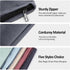 MAANGE Makeup Bag - Small Corduroy Cosmetic Pouch for Women, Portable Zipper Travel Bag (GRAY)