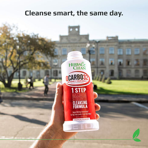Herbal Clean QCarbo32 Same-Day Premium Detox Drink - Grape Flavor - 32 Fl Oz
