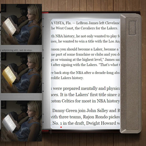 LUXSWAY Rechargeable 3X Full Page Magnifier for Reading - Illuminated Magnifying Glass with 12 Super Bright LEDs,