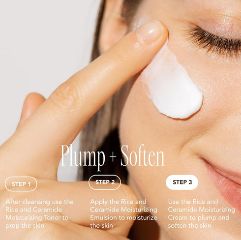 The Face Shop Rice Ceramide Moisturizing Cream - Hydrating Face Cream with Rice Extract and Rice Bran Oil