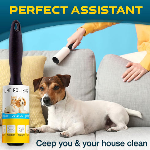 Lint Rollers for Pet Hair, Sticky Remover for Couch, Clothes, Furniture, and Carpet, 5 Large Lint Rollers