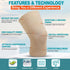 Knee Compression Sleeves, 1 Pair - 20-30mmHg Strong Support Knee Brace for Meniscus Tear, Arthritis, Pain Relief