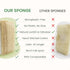 Pack 4 Natural Kitchen Sponges Eco-Friendly, Compostable Dish Sponges Loofah & Cellulose Scrubbers Plastic-Free