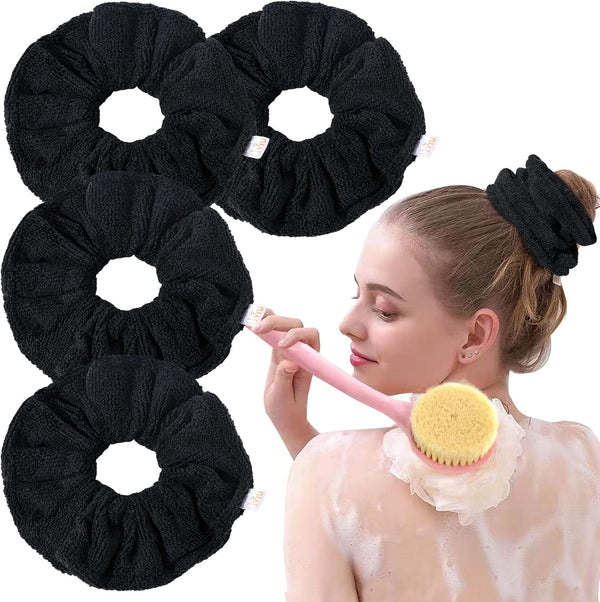 Ivyu Large Microfiber Hair Drying Scrunchies Towel Fiber, Anti Frizz Hair Products for Curl Hair, Fast Absorbent