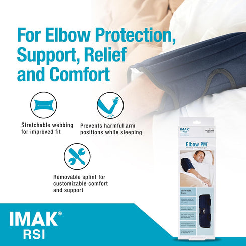 Brownmed IMAK RSI Elbow PM, Elbow Brace & Immobilizer for Nighttime, Support for Tennis Elbow
