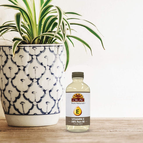 Okay Vitamin E Oil, All Natural, 1 Fl Oz, For All Hair Textures & Skin Types