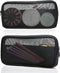 Mesh Travel Toiletry Bag - Transparent Standing Pouch, Portable Organizer, Pack of 2 (Size M), Black