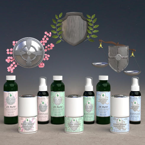 Sensitive Skin Formula Deodorant - Silver Shield, All Natural Colloidal Silver, Spray-on, 2 oz.