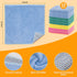 2 in 1 Microfiber Cleaning Cloth: Non Scratch Wire Dishcloth Rags for Washing Dishes, Multipurpose Towels for Home
