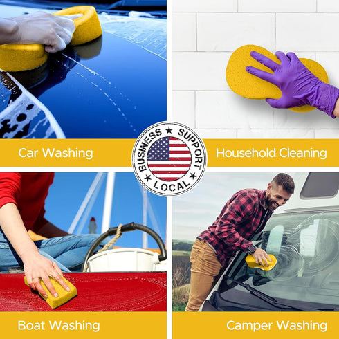 Large Sponges for Cleaning - 2 Pack Multi-Purpose Household Cleaning Sponges, Tile Grout & Car Washing Sponges