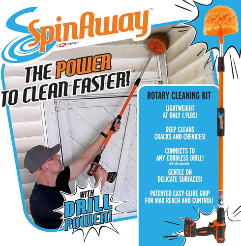 HY-C Rotary Cleaning Brush Replacement for Gardus SP2 SpinAway, Spider Web Brush, Ceiling Brush for Cleaning