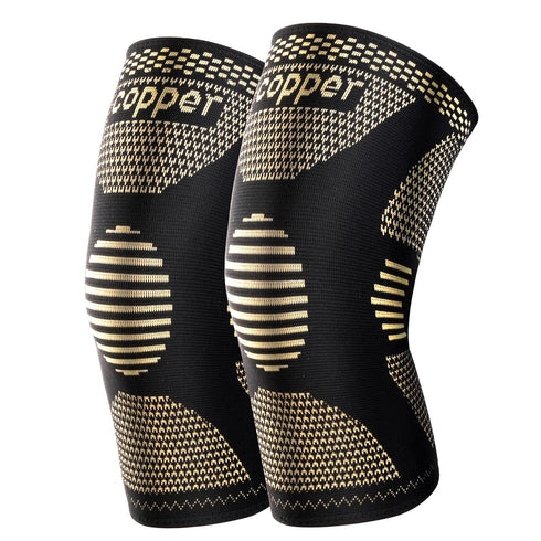 Copper Knee Brace for Women Men, 2 Pack Compression Sleeve for Knee Pain Relief