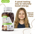 Iron Gummies for Kids with Vitamin C - Vegan, Gluten Free, Tasty Chewable Grape Flavored, Blood Builder