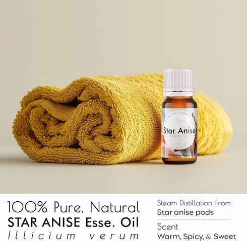 THE PREMIUM NATURE 100% 0.34 oz Star Anise Essential Oil | Sweet, Licorice-Like Aroma | Pure & Natural | for Diffuser