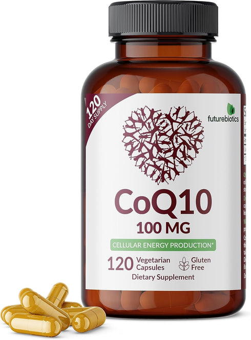 Futurebiotics CoQ10 100 MG, Cellular Energy Production, 120 Vegetarian Capsules